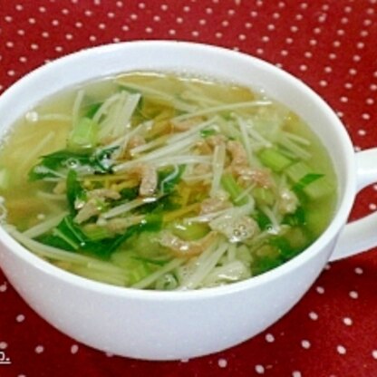 干しえびとセロリの中華スープ